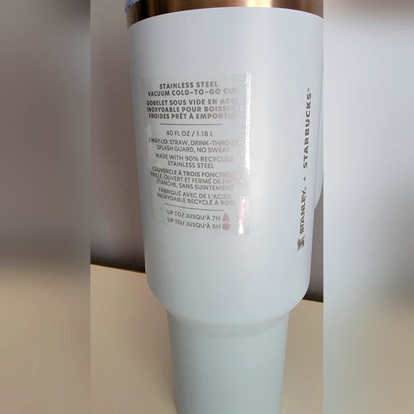 LIMITED EDITION RARE Starbucks X Stanley 40 oz Spring Blue Quencher Tumbler NEW - Picture 4 of 6